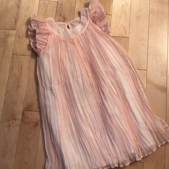 Silk Pleated Lt.Pink Girls Dress Size 4T